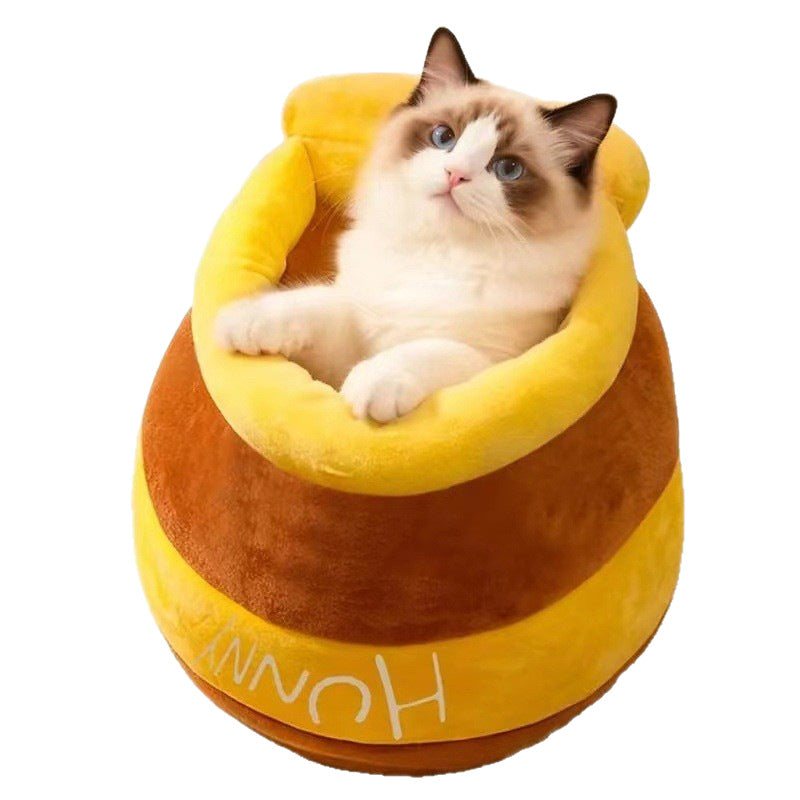 Honey Haven | Flannel Cat Cave Bed