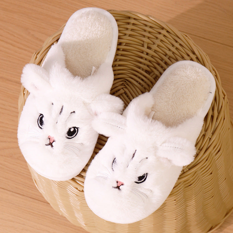Cozy Cat Plush Indoor Slippers
