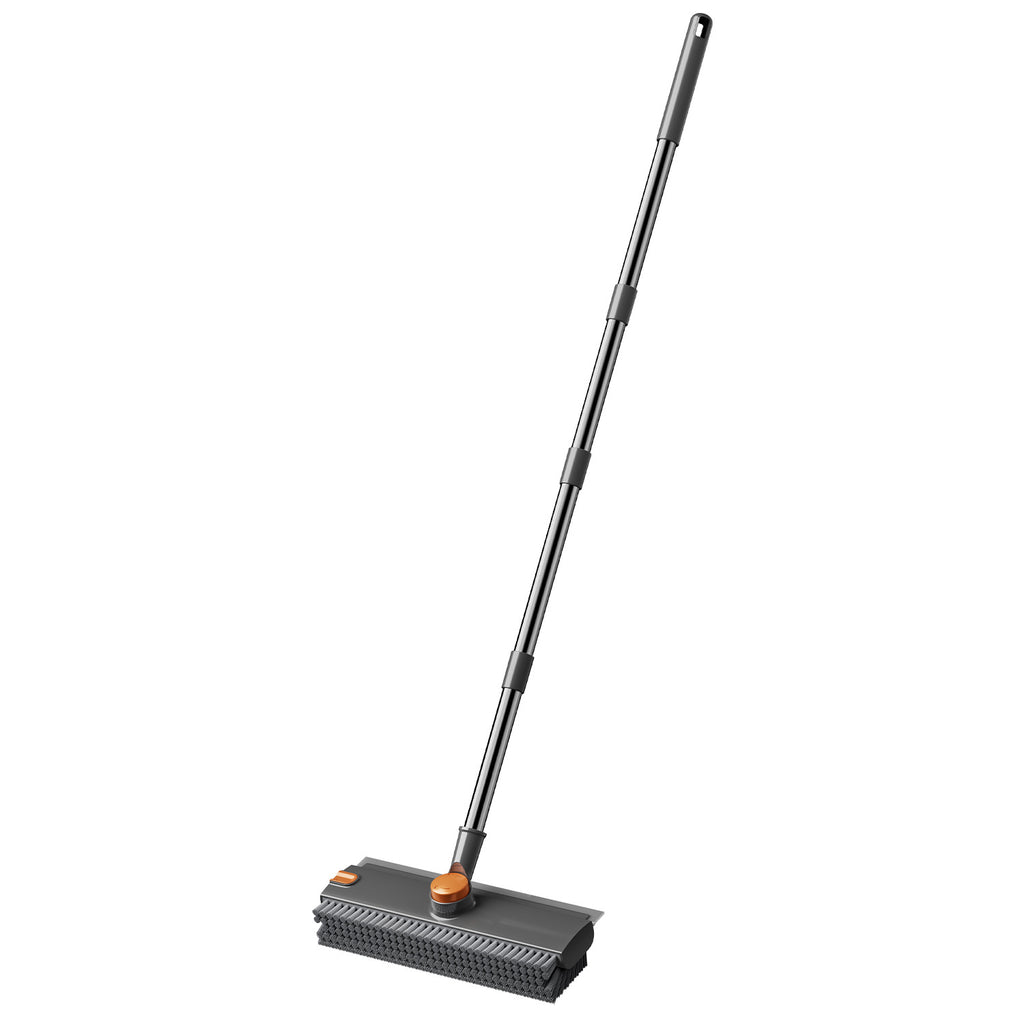 Dual-Purpose Floor Scrub Brush with Scraper