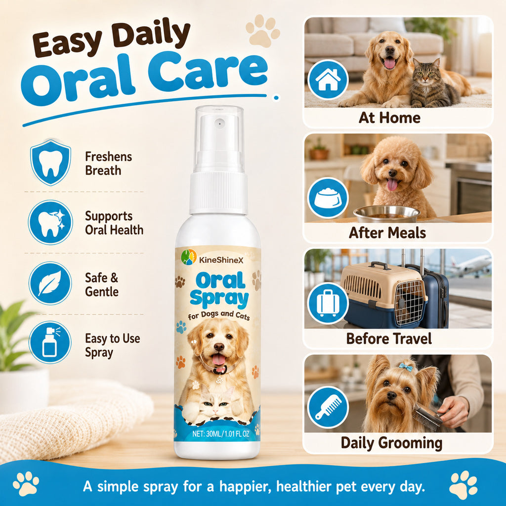 Pet Oral Care Spray for Dogs & Cats