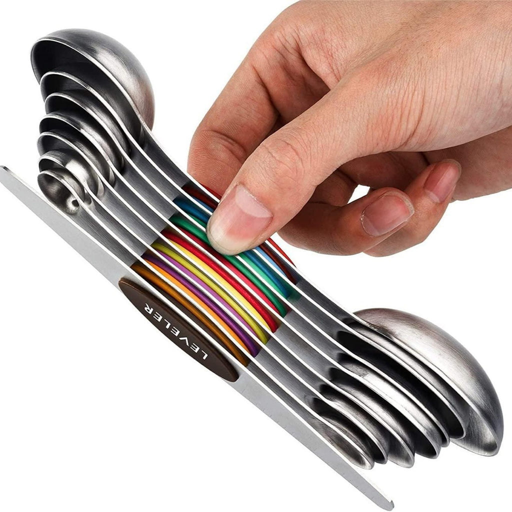Magnetic Double-Ended Stainless Steel Measuring Spoon Set