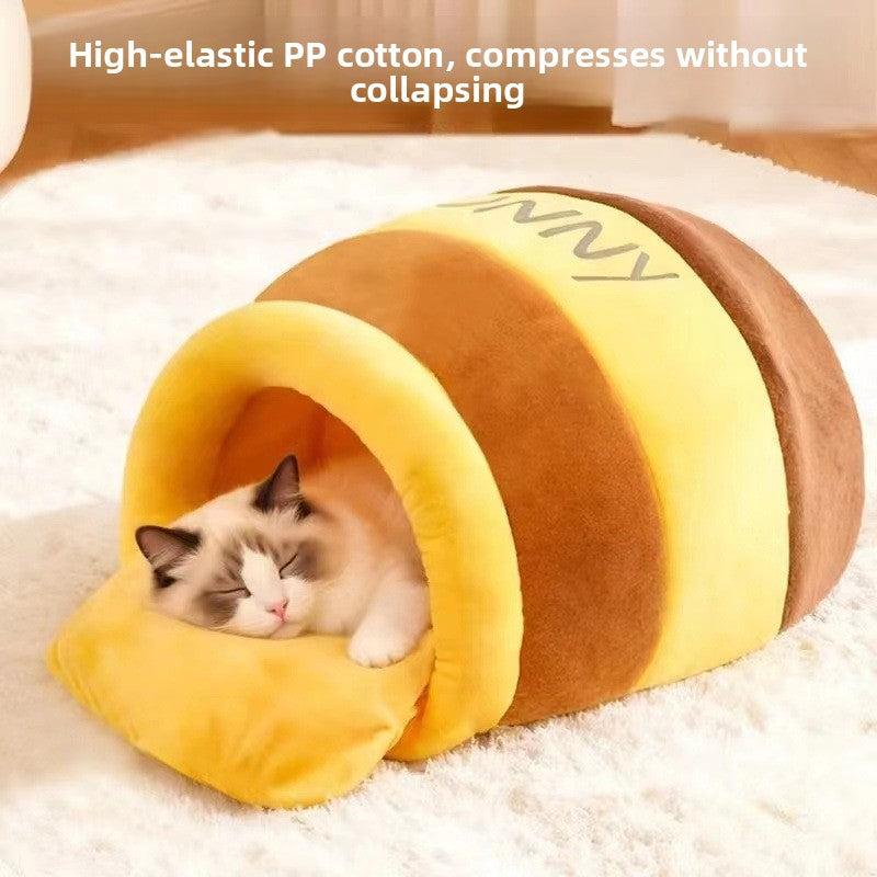 Honey Haven | Flannel Cat Cave Bed