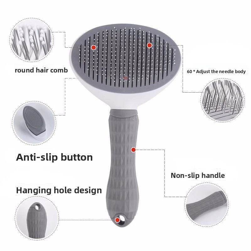 Oval Pet Grooming Comb for Dogs & Cats