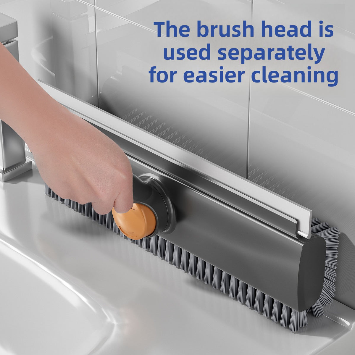 Dual-Purpose Floor Scrub Brush with Scraper