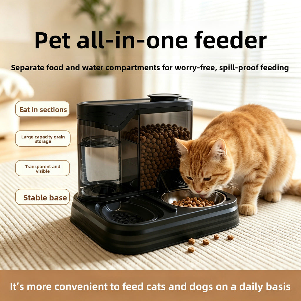2-in-1 Automatic Pet Feeder & Water Dispenser
