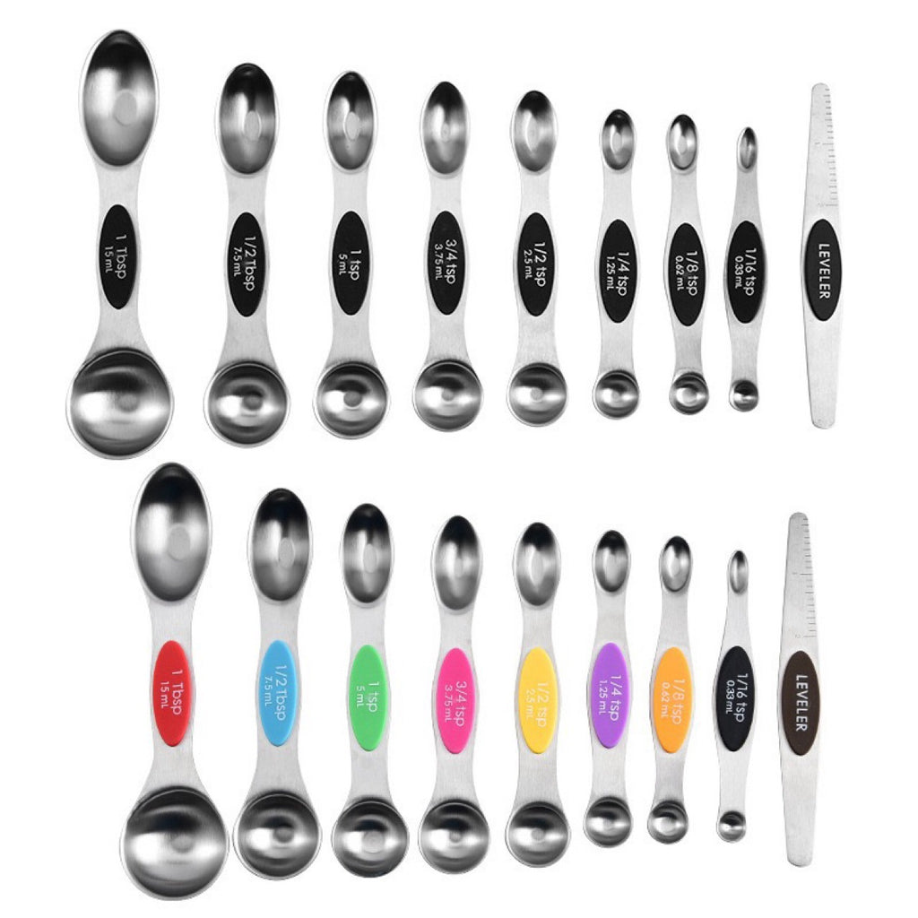 Magnetic Double-Ended Stainless Steel Measuring Spoon Set