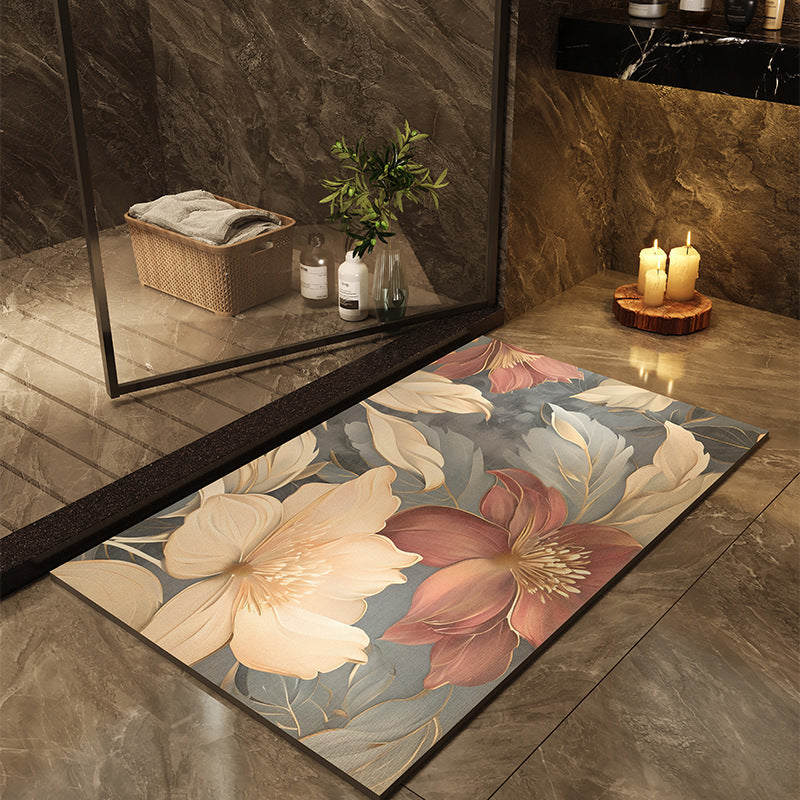 Quick-Drying Oval Diatom Bath Mat