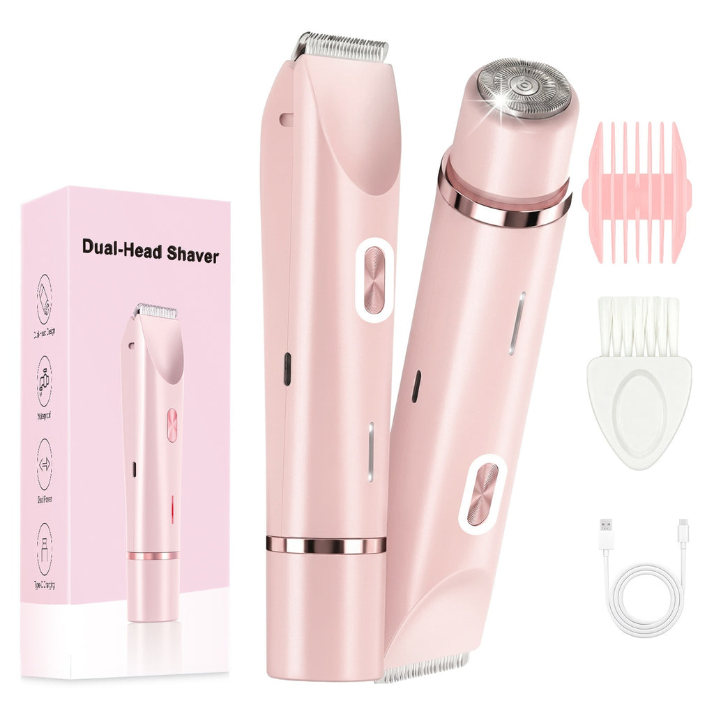 Dual-Head Rechargeable Electric Body Shaver