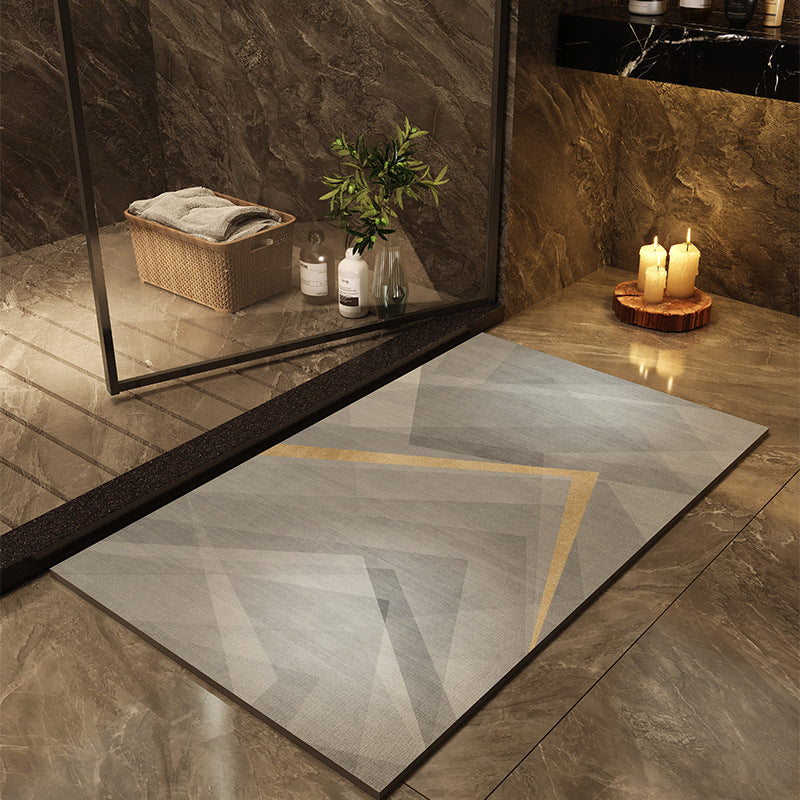 Quick-Drying Oval Diatom Bath Mat