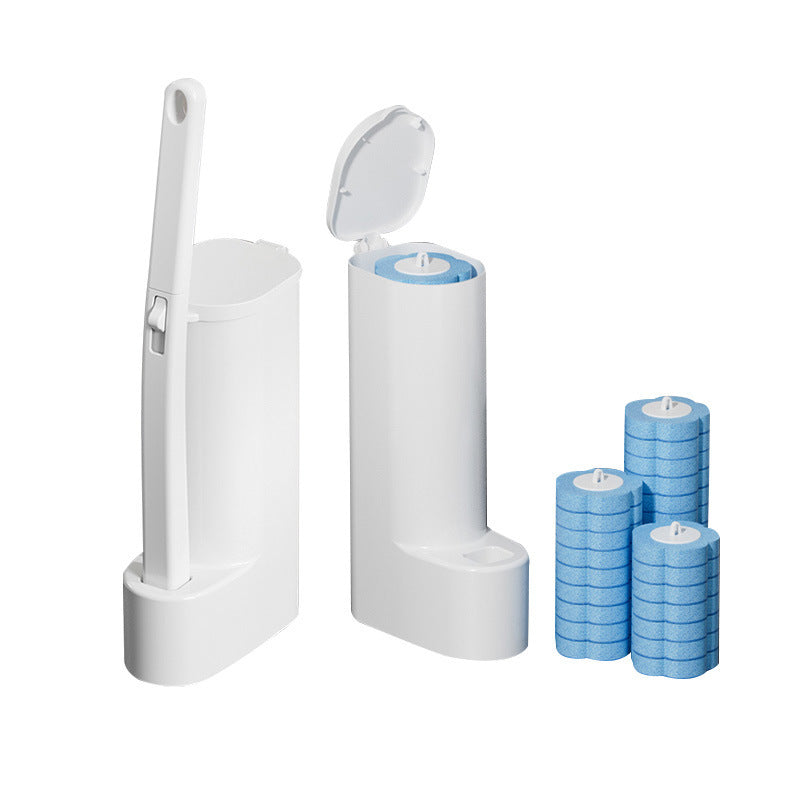 Wall-Mounted Toilet Brush with Disposable Refills