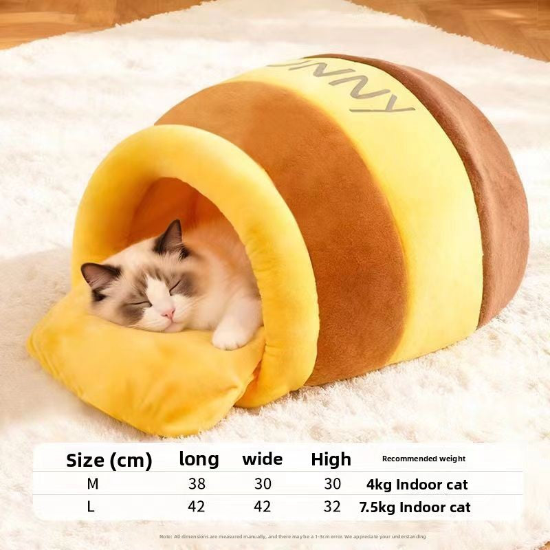 Honey Haven | Flannel Cat Cave Bed