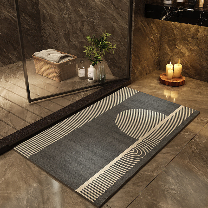 Quick-Drying Oval Diatom Bath Mat