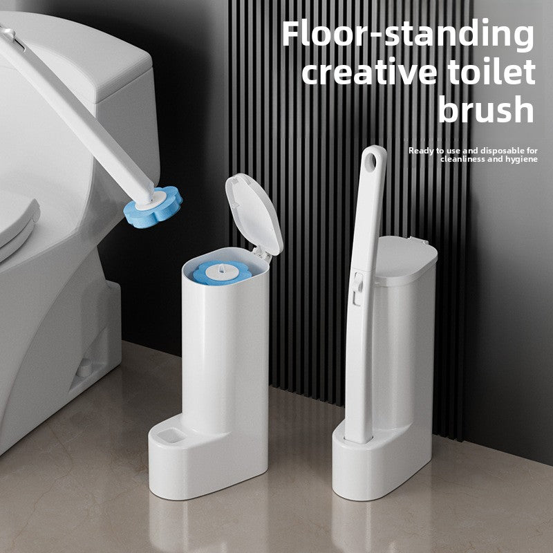 Wall-Mounted Toilet Brush with Disposable Refills