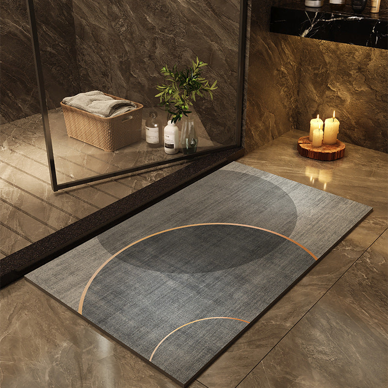 Quick-Drying Oval Diatom Bath Mat