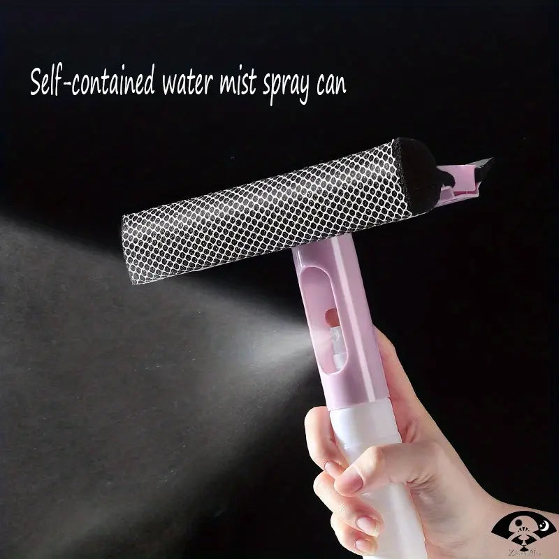 3-in-1 Window Cleaning Tool – Spray, Sponge & Squeegee