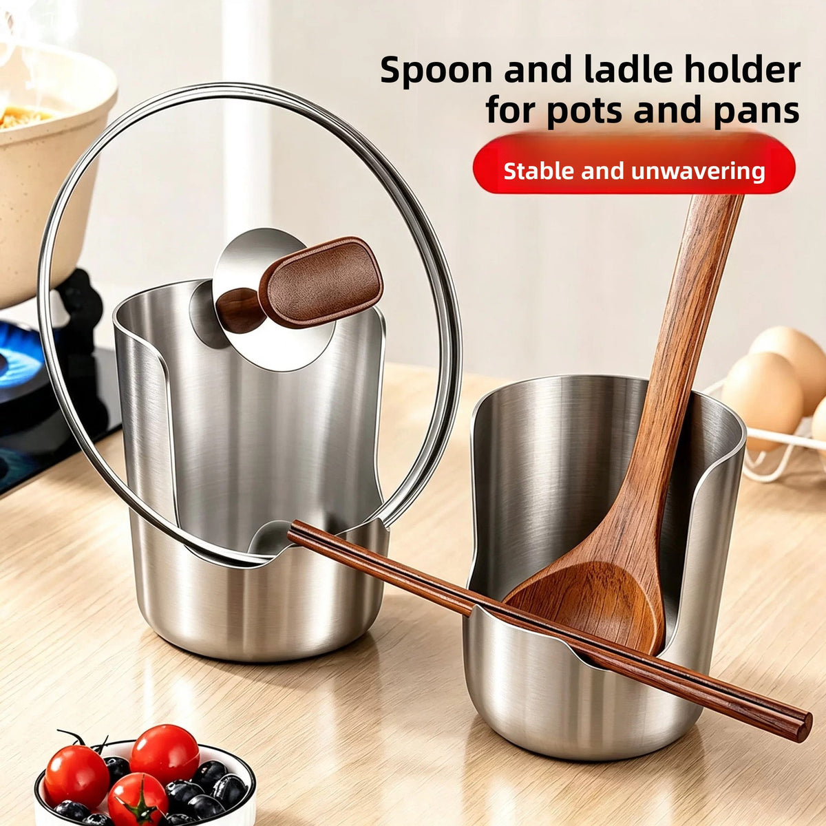 Kitchen Edit | Stainless Steel Pot Lid Rack