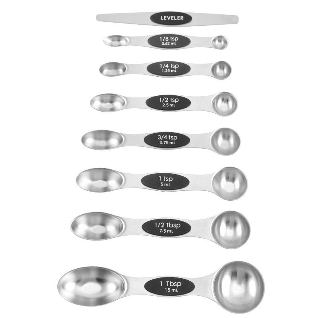 Magnetic Double-Ended Stainless Steel Measuring Spoon Set