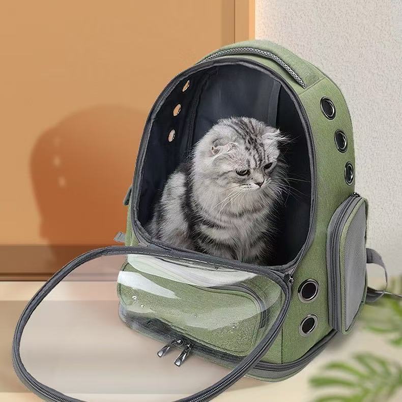 Transparent Pet Carrier Backpack with Ventilation
