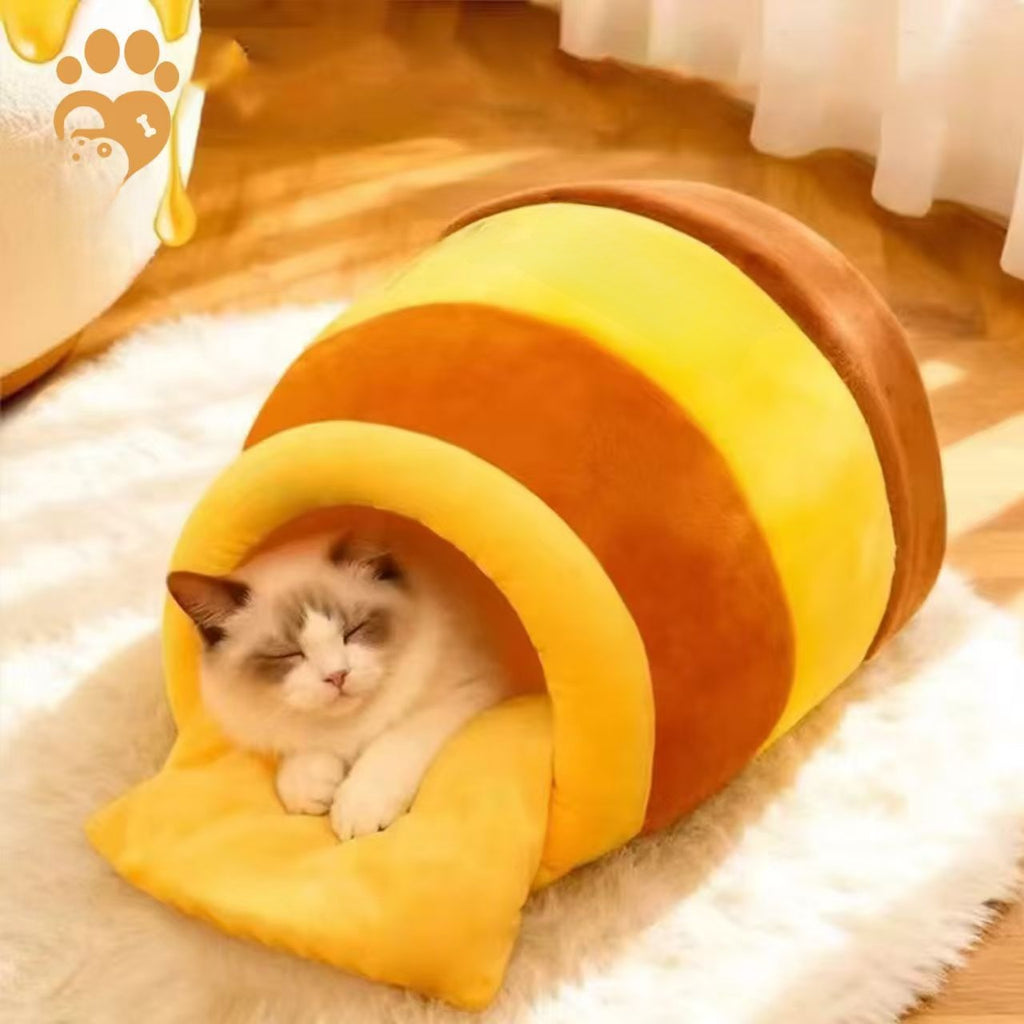 Honey Haven | Flannel Cat Cave Bed
