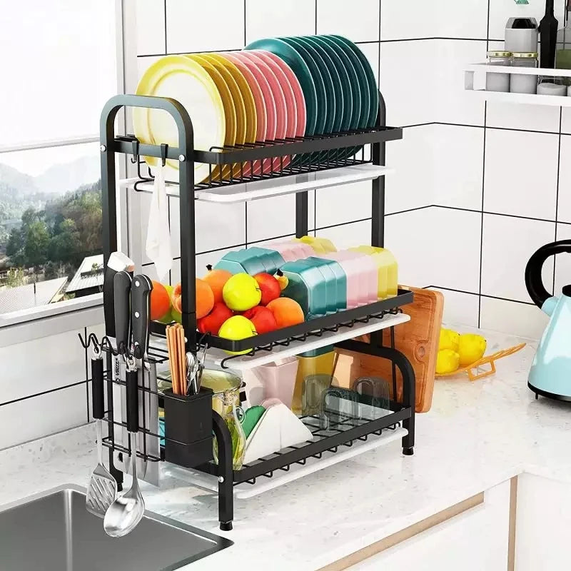 Premium 3-Tier Stainless Steel Dish Drying Rack