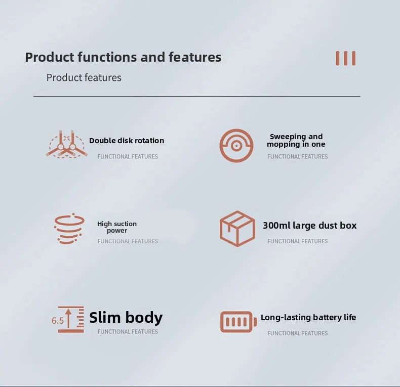 Smart Robot Vacuum — 3-in-1 Sweep, Vacuum & Mop, Self-Charging