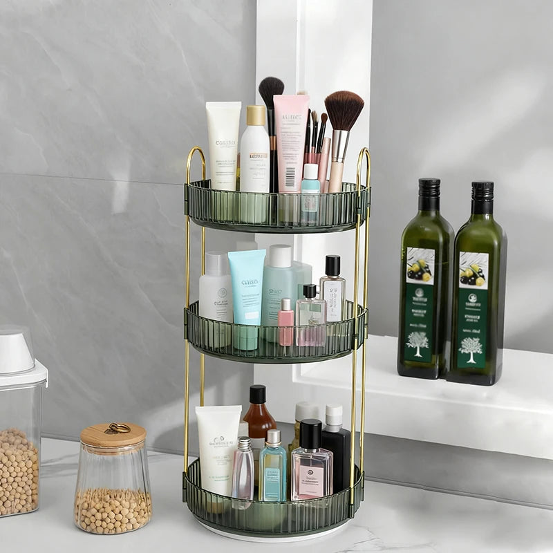 Rotating Makeup Organizer with 2 or 3 Tiers