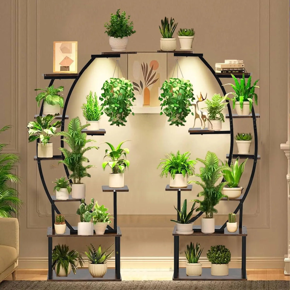 Premium Vintage Metal Plant Stand — Multi-Tier Indoor Display Shelf