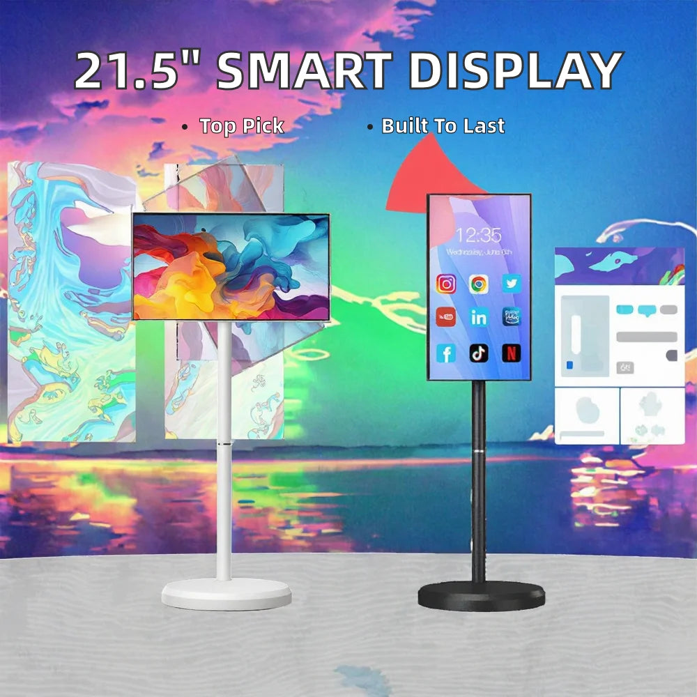 21.5" Portable Smart Screen — Android 15, Full HD Touch Display
