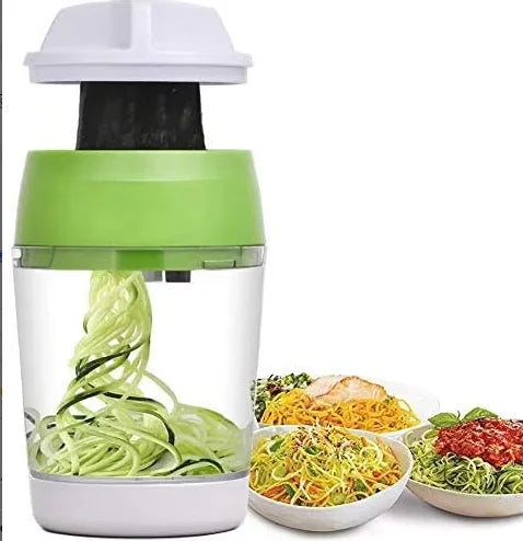 Premium 5-in-1 Handheld Veggie Spiralizer & Spaghetti Slicer