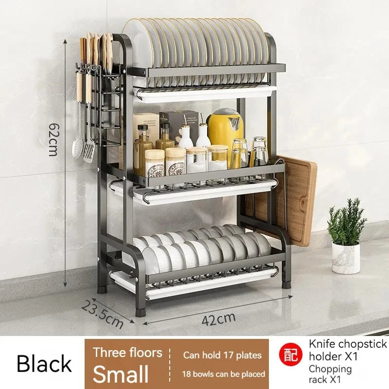 Premium 3-Tier Stainless Steel Dish Drying Rack