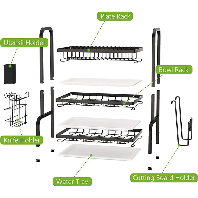 Premium 3-Tier Stainless Steel Dish Drying Rack