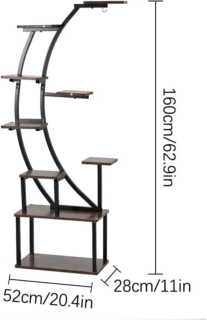 Premium Vintage Metal Plant Stand — Multi-Tier Indoor Display Shelf