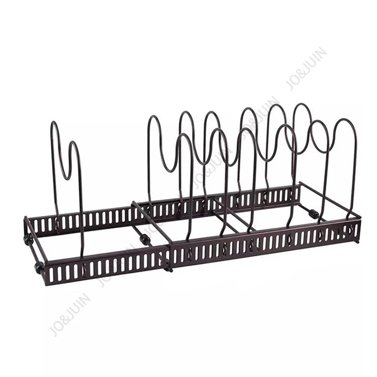 Adjustable Pan & Pot Lid Organizer Rack