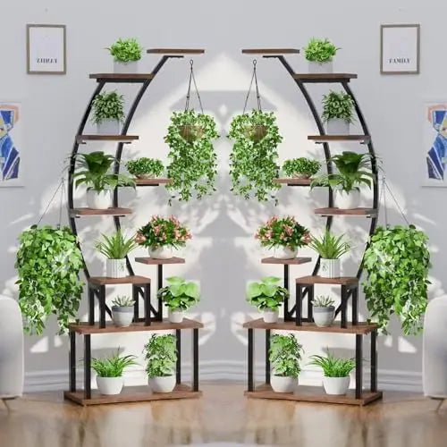 Premium Vintage Metal Plant Stand — Multi-Tier Indoor Display Shelf