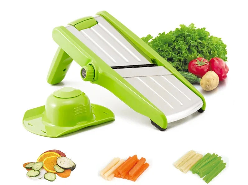 Premium Stainless Steel Vegetable Slicer & Spiral Chopper