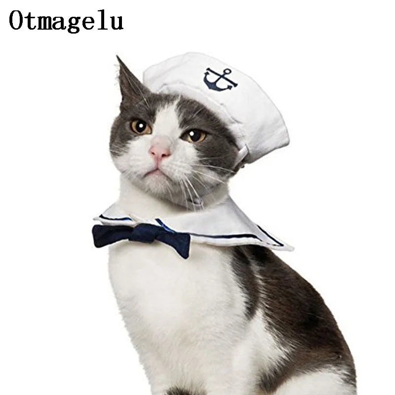 White Sailor Costume for Cats