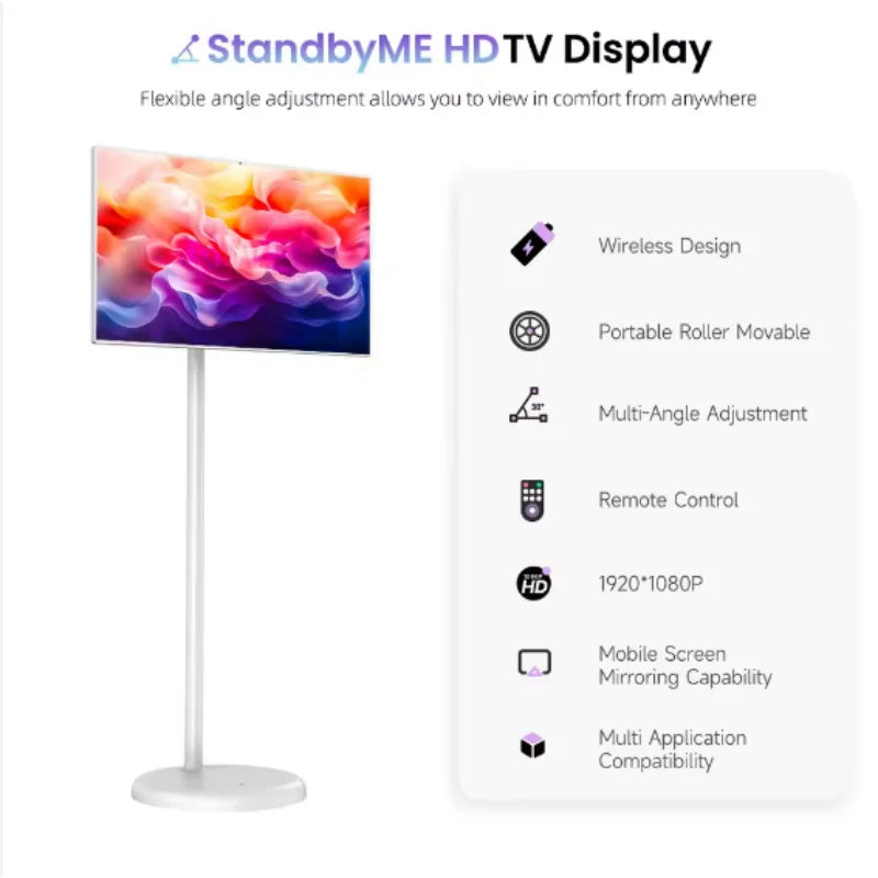 21.5" Portable Smart Screen — Android 15, Full HD Touch Display