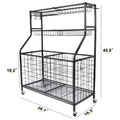 3-Tier Basketball Equipment Storage Rack