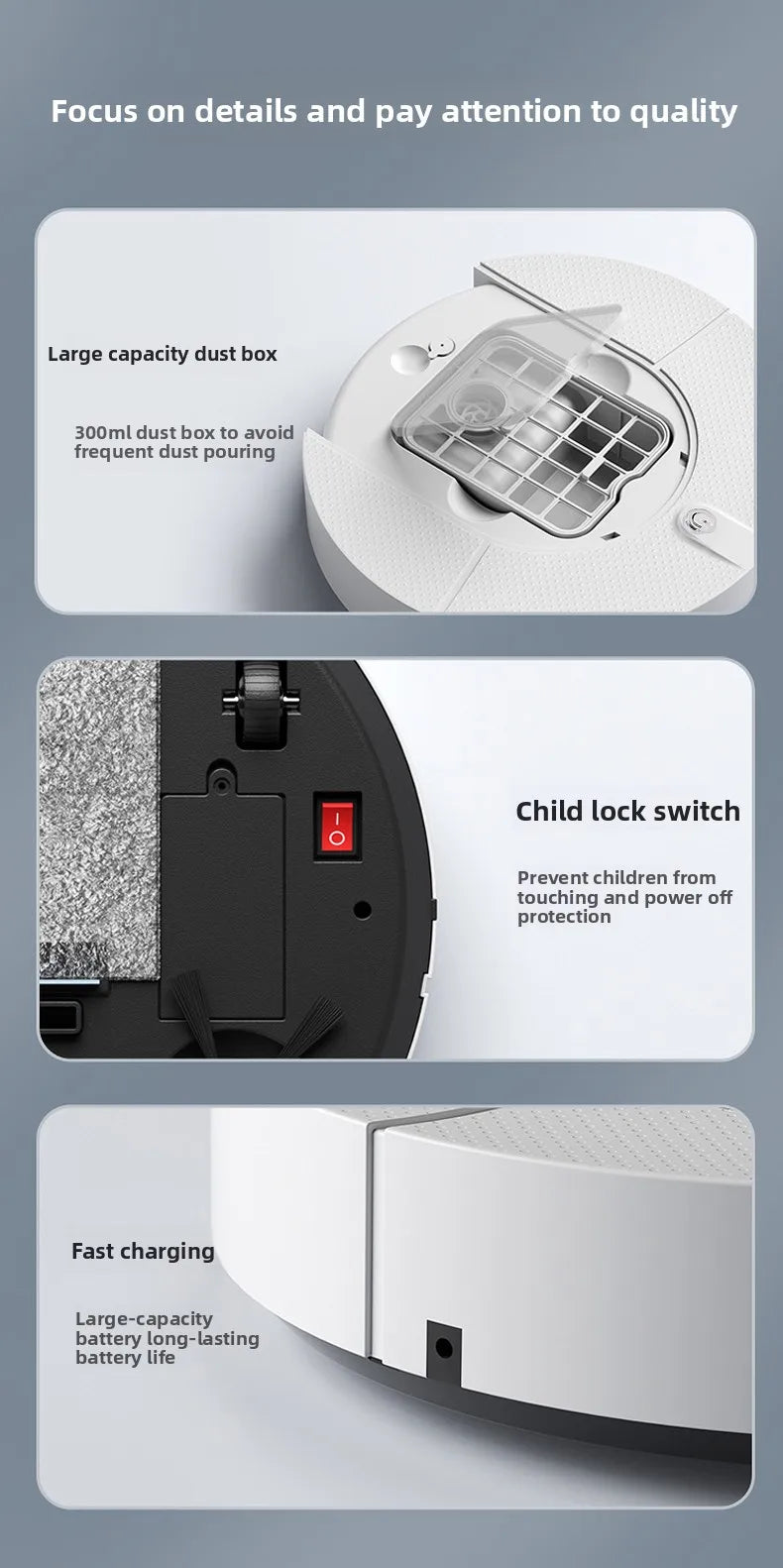 Smart Robot Vacuum — 3-in-1 Sweep, Vacuum & Mop, Self-Charging