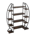 Premium Half-Moon Metal Plant Stand — 5-Tier Industrial Shelf