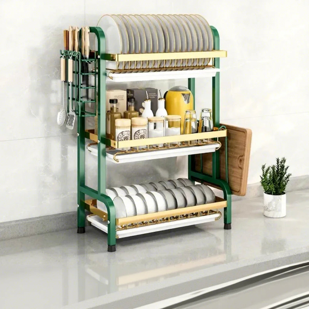 Premium 3-Tier Stainless Steel Dish Drying Rack