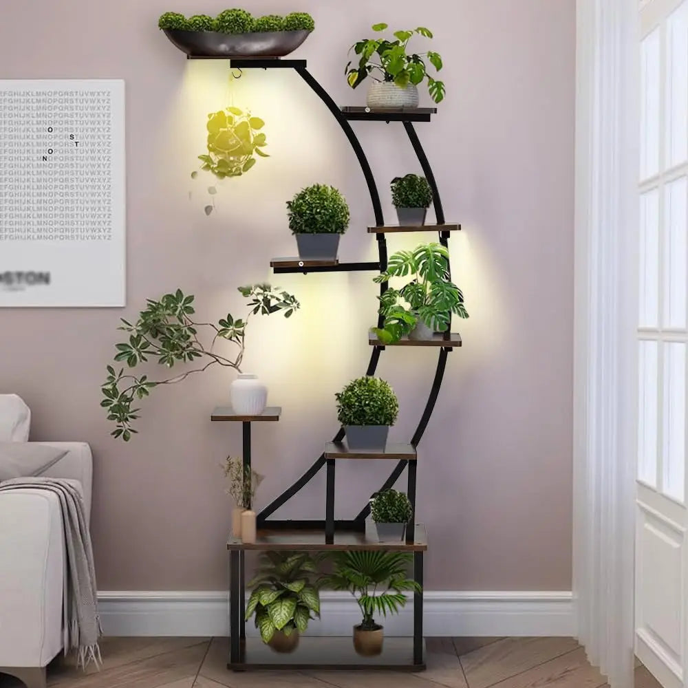 Premium Vintage Metal Plant Stand — Multi-Tier Indoor Display Shelf