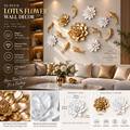 3D Resin Lotus Flower Wall Décor