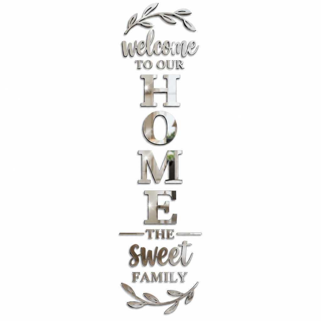 3D Mirror “Family” Wall Sticker – Elegant Home Accent