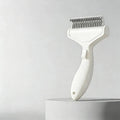 Professional Curved Pet Deshedding Comb – Stainless Steel Grooming Tool for Dogs & Cats
