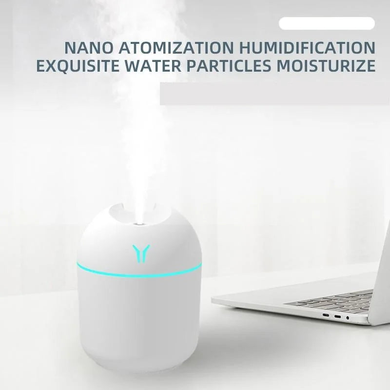 250ml USB Mini Humidifier & Essential Oil Diffuser with LED Light