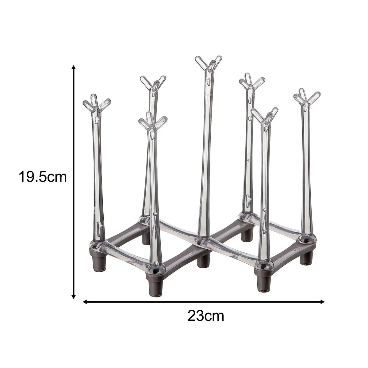 Adjustable 7-Cup Drying Rack – Retractable Space-Saving Mug & Bottle Organizer