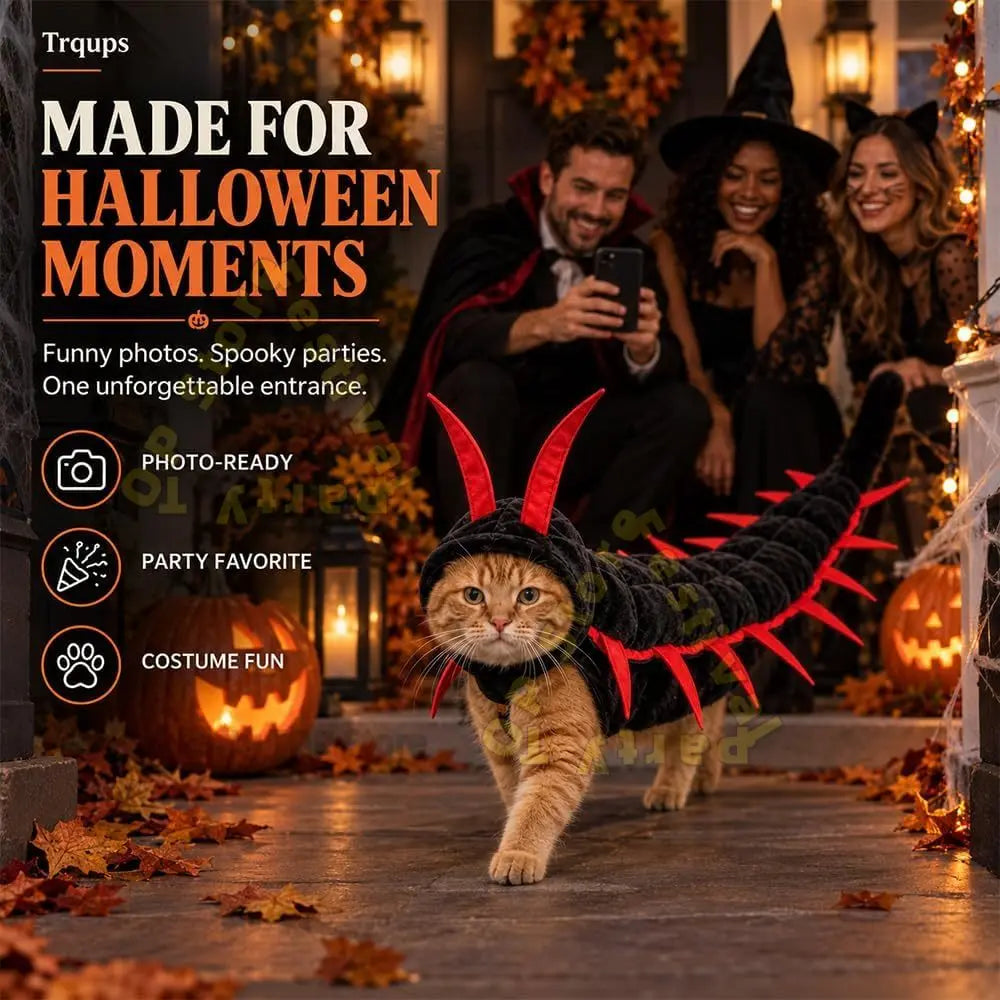 3D Centipede Halloween Costume for Cats & Small Dogs