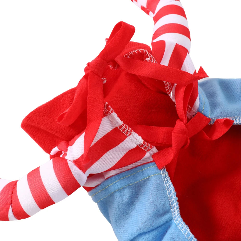 Blue Striped Halloween Costume for Dogs