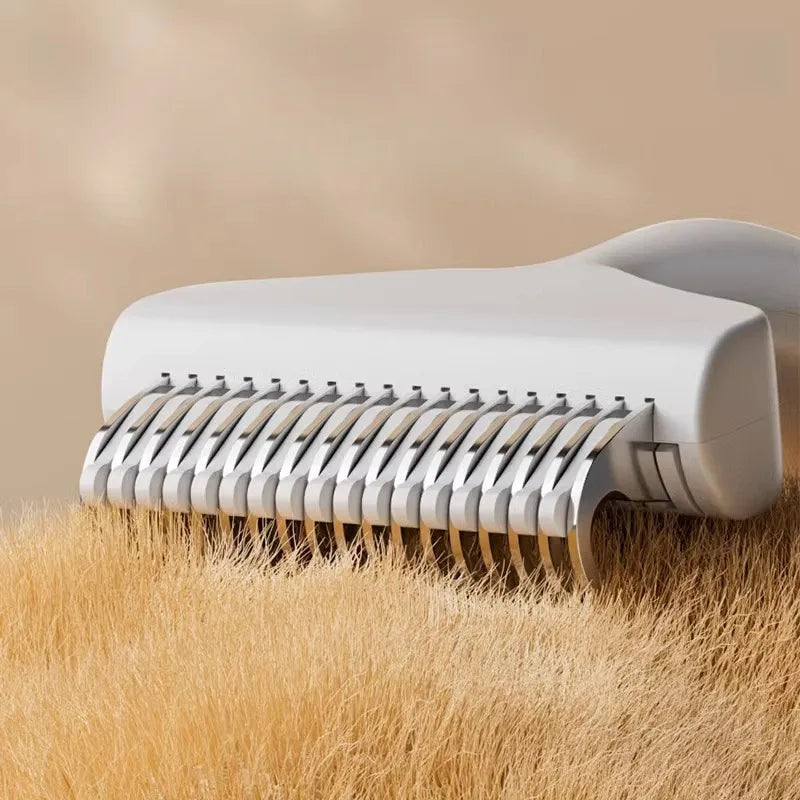 Professional Curved Pet Deshedding Comb – Stainless Steel Grooming Tool for Dogs & Cats